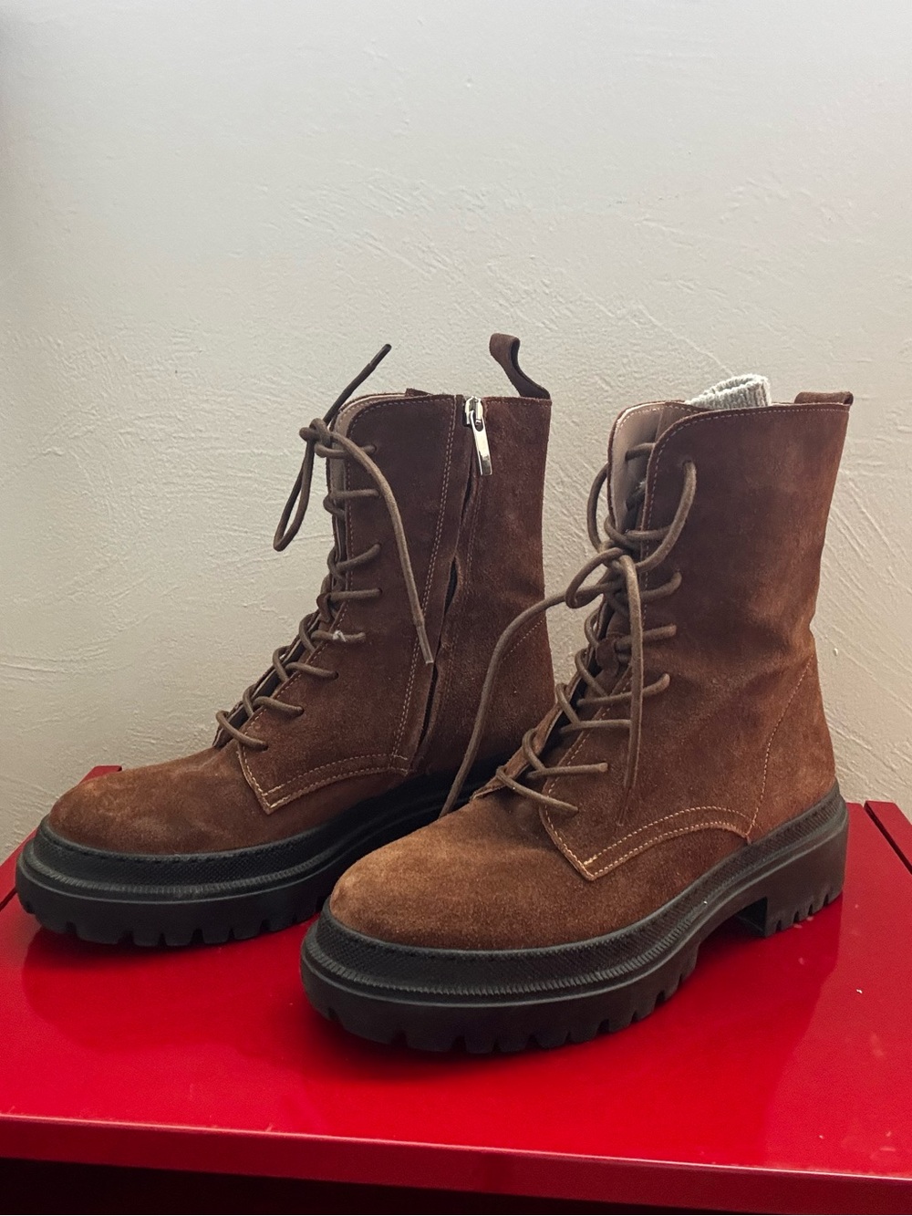 Brown Combat & Moto Boots